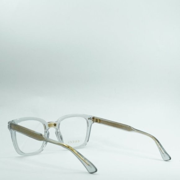 💯 NEW GUCCI GG0184O 005 GREY TRANSPARENT UNISEX EYEGLASSES - Picture 8 of 14